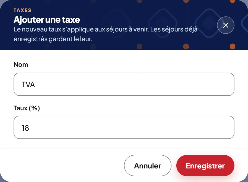 L’ajout d’une taxe.